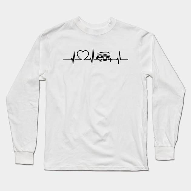 Camper heartbeat Long Sleeve T-Shirt by martinroj